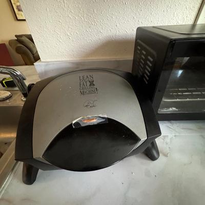 Electric grill and toaster oven.