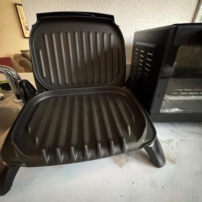 Electric grill and toaster oven.