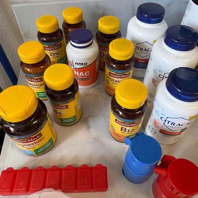 Various supplements, vitamins.