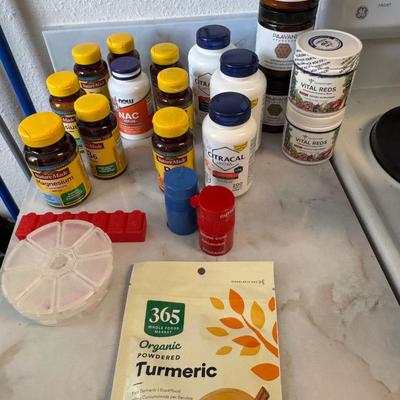 Various supplements, vitamins.