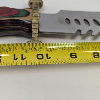 Sale Photo Thumbnail #667: Hunting Knife Stainless Steel Blade With Leather Sheath