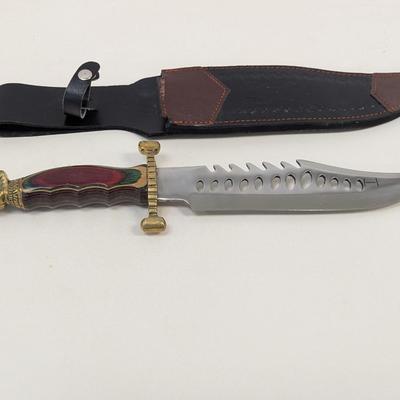 Sale Photo Thumbnail #661: Hunting Knife Stainless Steel Blade With Leather Sheath