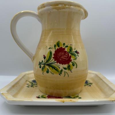 Ceramica Due Torri Pitcher & Platter - Made in Italy