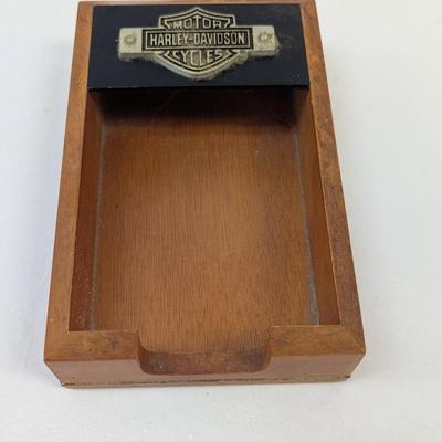 Sale Photo Thumbnail #1777: Harley-Davidson Wood Desktop Memo