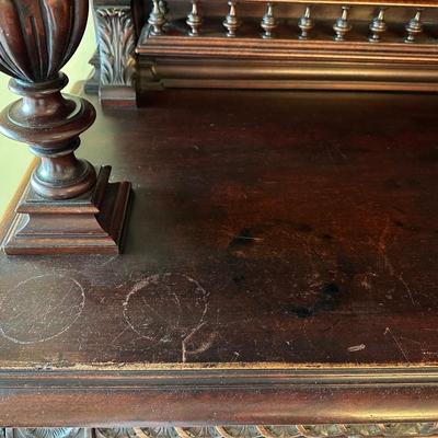 Antique French Renaissance Revival Walnut Buffet, 19th Century