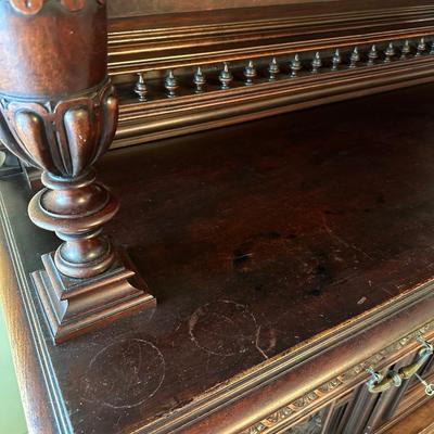 Antique French Renaissance Revival Walnut Buffet, 19th Century