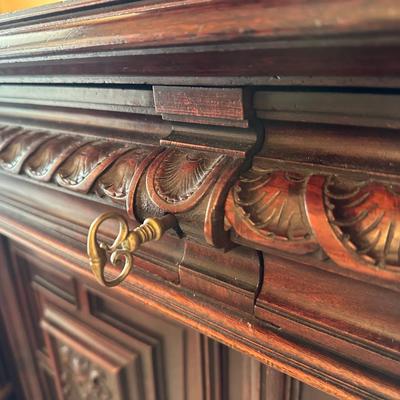 Antique French Renaissance Revival Walnut Buffet, 19th Century