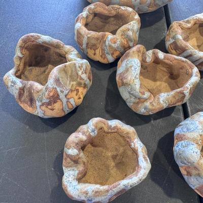 Art pottery set / 7 piece