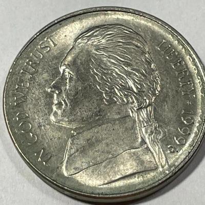 ERROR 1999-D UNC BROADSTRUCK & DOUBLE STRUCK LIBERTY/DATE JEFFERSON NICKEL AS PICTURED.