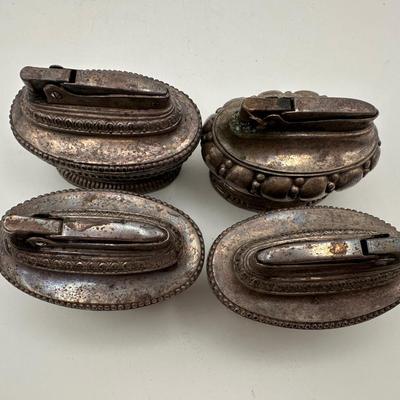 Set of 4 1942 “Comus” Silverplate Table Lighters
