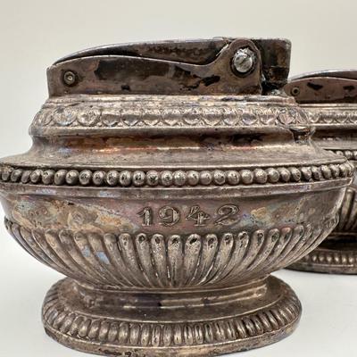 Set of 4 1942 “Comus” Silverplate Table Lighters