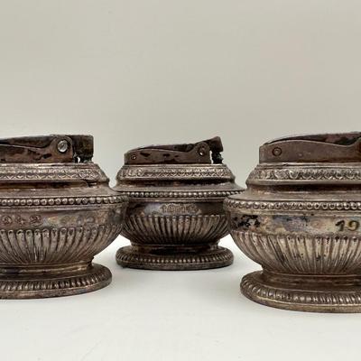 Set of 4 1942 “Comus” Silverplate Table Lighters