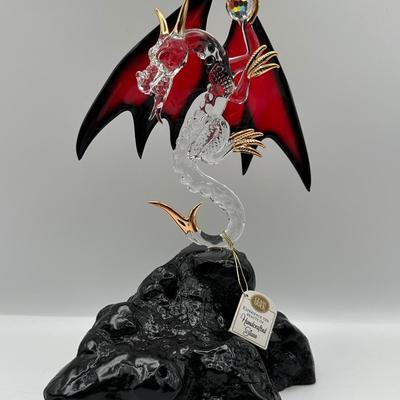 Glass Baron Castle Mountain Dragon Figurine