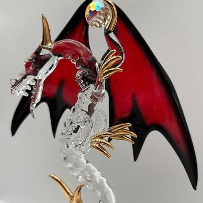 Glass Baron Castle Mountain Dragon Figurine