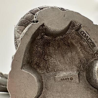 Pewter Dragon Sculpture “Mater” by SL & Shayn Garrity (2003) on Wooden Base