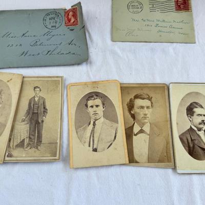 Sale Photo Thumbnail #149: Letter and photo cards from the early 1900s, written in the ink penmanship of the time. Great for inspiration, scrapbook, art or stamp collecting. . Interesting to delve into for insight into the time period. All are open, posted, dirty but readable and m