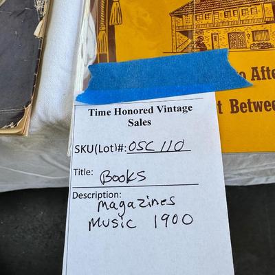 Sale Photo Thumbnail #159: Great for resell all magazine come already sleeved in plastic some priced. Huge lot of oversize sheet music from 1900.