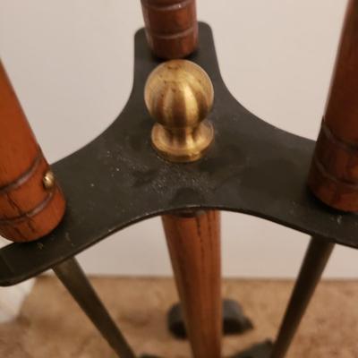 Cast Iron Fireplace Andirons and Tool Set (LR-KD)