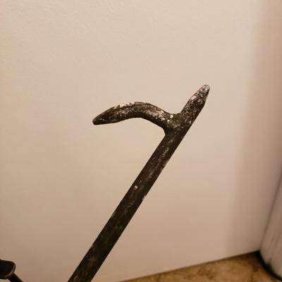 Cast Iron Fireplace Andirons and Tool Set (LR-KD)