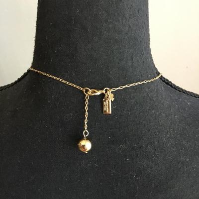 Beautiful, Kate Spade paper, Bird station scatter necklace, 14 karat gold, plated