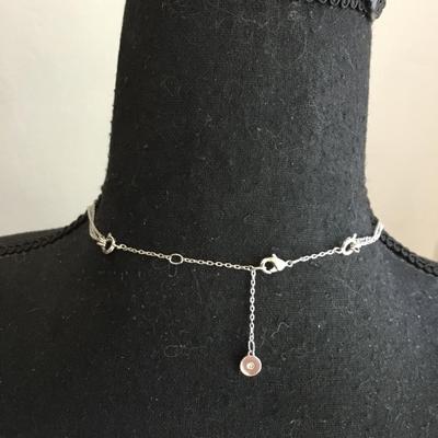 Beautiful Stella, and dot rhinestone multi layered necklace, silver toned