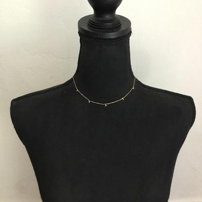 Dainty gold tone, faith, necklace
