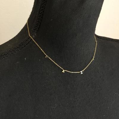 Dainty gold tone, faith, necklace