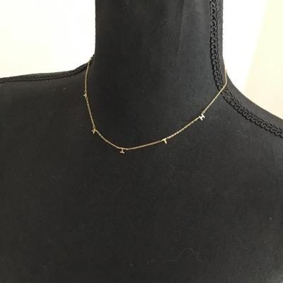 Dainty gold tone, faith, necklace