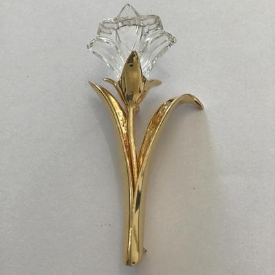 Swarovski Lily flower pin brooch