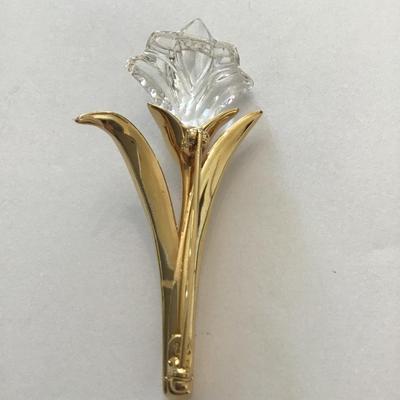 Swarovski Lily flower pin brooch