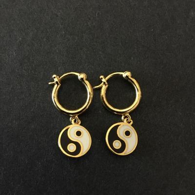Cute yin Yang dangle earrings
