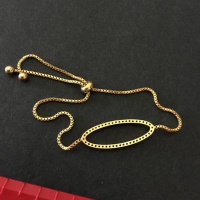 Beautiful gold tone slider bracelet