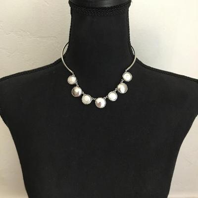 Beautiful White House, Black market mother of pearl statement, necklace