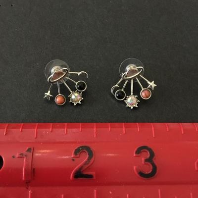 Cute planet earrings stud earrings