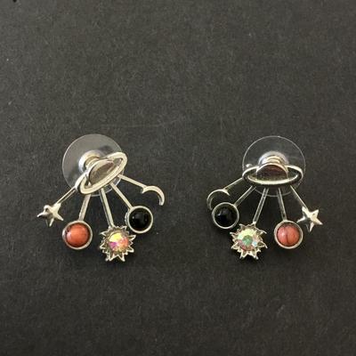 Cute planet earrings stud earrings