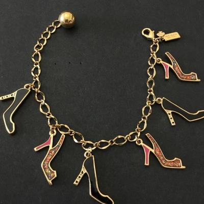 Beautiful, Kate Spade, New York, high heel charm enamel bracelet