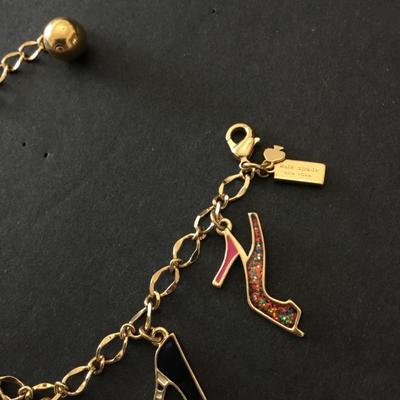 Beautiful, Kate Spade, New York, high heel charm enamel bracelet