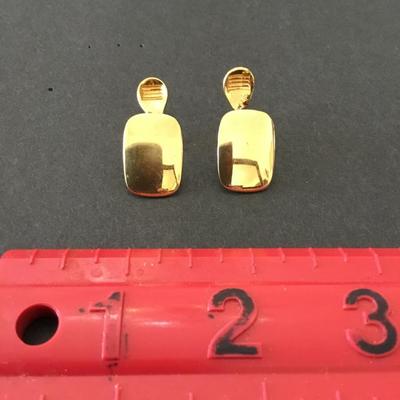 Vintage Monet clip on earrings, gold toned