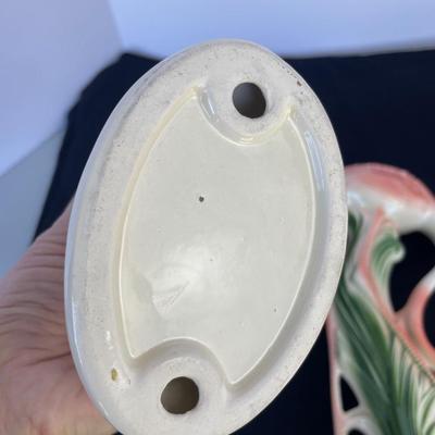 Pair of Art Deco Ceramic Pink Flamingos