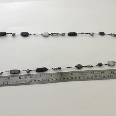 Marked beautiful beaded fashion long necklace