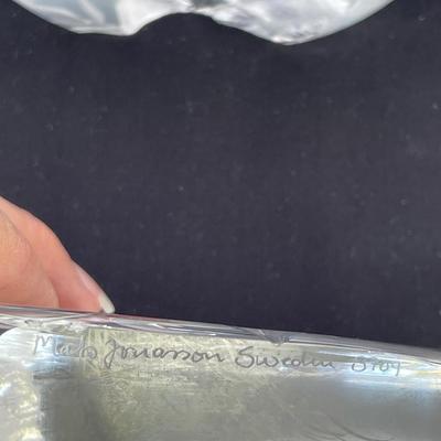Mats Jonasson Signed Lead Crystal Paperweights