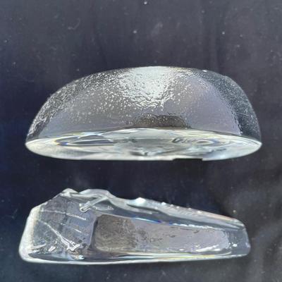 Mats Jonasson Signed Lead Crystal Paperweights