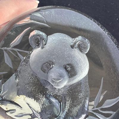 Mats Jonasson Signed Lead Crystal Paperweights