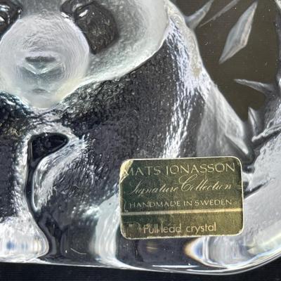Mats Jonasson Signed Lead Crystal Paperweights