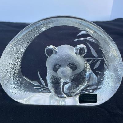 Mats Jonasson Signed Lead Crystal Paperweights