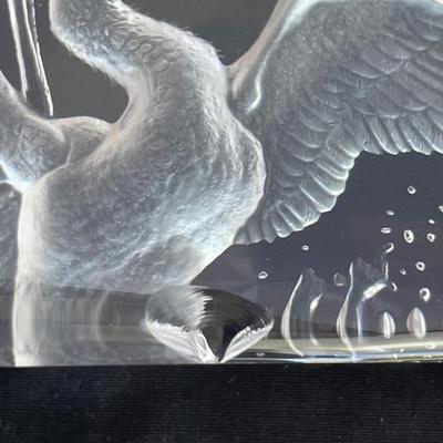 Mats Jonasson Signed Lead Crystal Paperweights