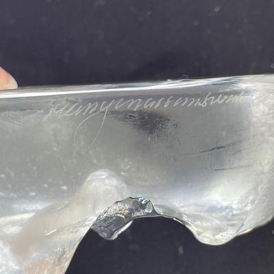 Mats Jonasson Signed Lead Crystal Paperweights