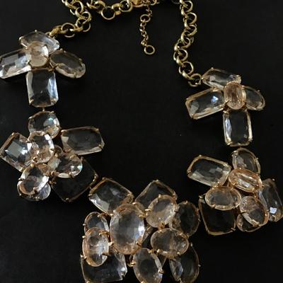 Gorgeous, Ann Taylor loft, ice, crystal runaway, chunky statement, necklace