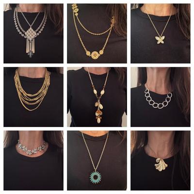 Costume Gold and Silver Necklaces (B3-TF)
