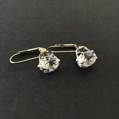 Beautiful crystal rhinestone dangle earrings, vintage very beautiful